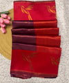 Wine Kanjivaram Silk Saree | Wedding & Festive Wear