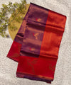 Wine Kanjivaram Silk Saree | Wedding & Festive Wear