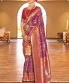 Wine Paithani Silk Saree | Festive & Party Wear