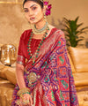 Wine Paithani Silk Saree | Festive & Party Wear