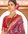 Wine Paithani Silk Saree | Festive & Party Wear