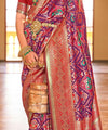 Wine Paithani Silk Saree | Festive & Party Wear