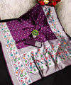 Wine Paithani Silk Saree | Traditional Wedding Wear