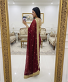Wine Space Satin Sequence Work Saree for Party & Wedding | RD APEXA