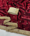 Wine Space Satin Sequence Work Saree for Party & Wedding | RD APEXA
