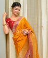 Yellow Banarasi Silk Saree | Ethnic Wear for Women