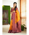 Yellow Banarasi Silk Saree | Traditional Wedding Wear