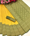Yellow Banarasi Silk Saree | Traditional Wedding Wear