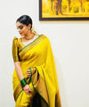 Yellow Banarasi Silk Saree | Traditional Wedding Wear