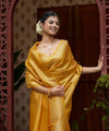Yellow Banarasi Silk Saree | Traditional Zari Weave