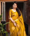 Yellow Banarasi Silk Saree | Wedding & Festive Wear