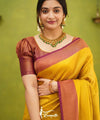 Yellow Banarasi Silk Saree | Wedding & Festive Wear