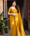 Yellow Banarasi Silk Saree | Wedding & Festive Wear