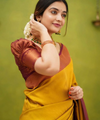 Yellow Banarasi Silk Saree | Wedding & Festive Wear