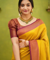 Yellow Banarasi Silk Saree | Wedding & Festive Wear