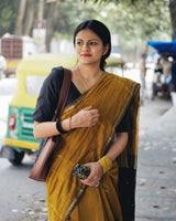 Yellow Cotton Saree | Comfort Handloom Weave