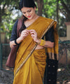 Yellow Cotton Saree | Comfort Handloom Weave
