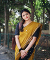 Yellow Cotton Saree | Comfort Handloom Weave