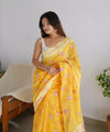 Yellow Cotton Saree | Ethnic Wear for Women