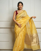 Yellow Cotton Saree | Everyday Ethnic Wear