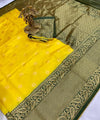 Yellow Jacquard Silk Saree | Ethnic Wear for Women