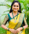 Yellow Jacquard Silk Saree | Ethnic Wear for Women