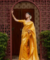 Yellow Jacquard Silk Saree | Festive & Party Wear