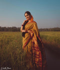 Yellow Jacquard Silk Saree | Festive & Party Wear