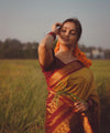 Yellow Jacquard Silk Saree | Festive & Party Wear