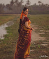 Yellow Jacquard Silk Saree | Festive & Party Wear