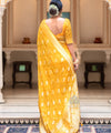 Yellow Jacquard Silk Saree | Traditional Wedding Wear