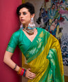 Yellow Jacquard Silk Saree | Wedding & Festive Wear