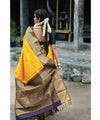 Yellow Jacquard Silk Saree | Wedding & Festive Wear
