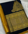 Yellow Kanjivaram Silk Saree | Bridal & Festive Wear