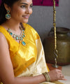 Yellow Kanjivaram Silk Saree | Wedding & Reception Wear