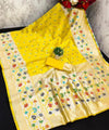 Yellow Paithani Silk Saree | Traditional Wedding Wear