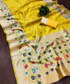Yellow Paithani Silk Saree | Traditional Wedding Wear