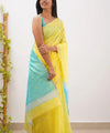 Yellow Sky Cotton Saree | Ethnic Wear for Women