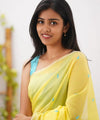 Yellow Sky Cotton Saree | Ethnic Wear for Women