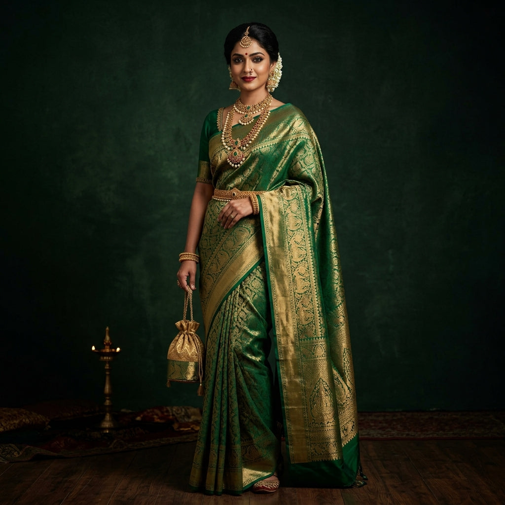 Kanjivaram Silk Classics Woven in Pure Gold