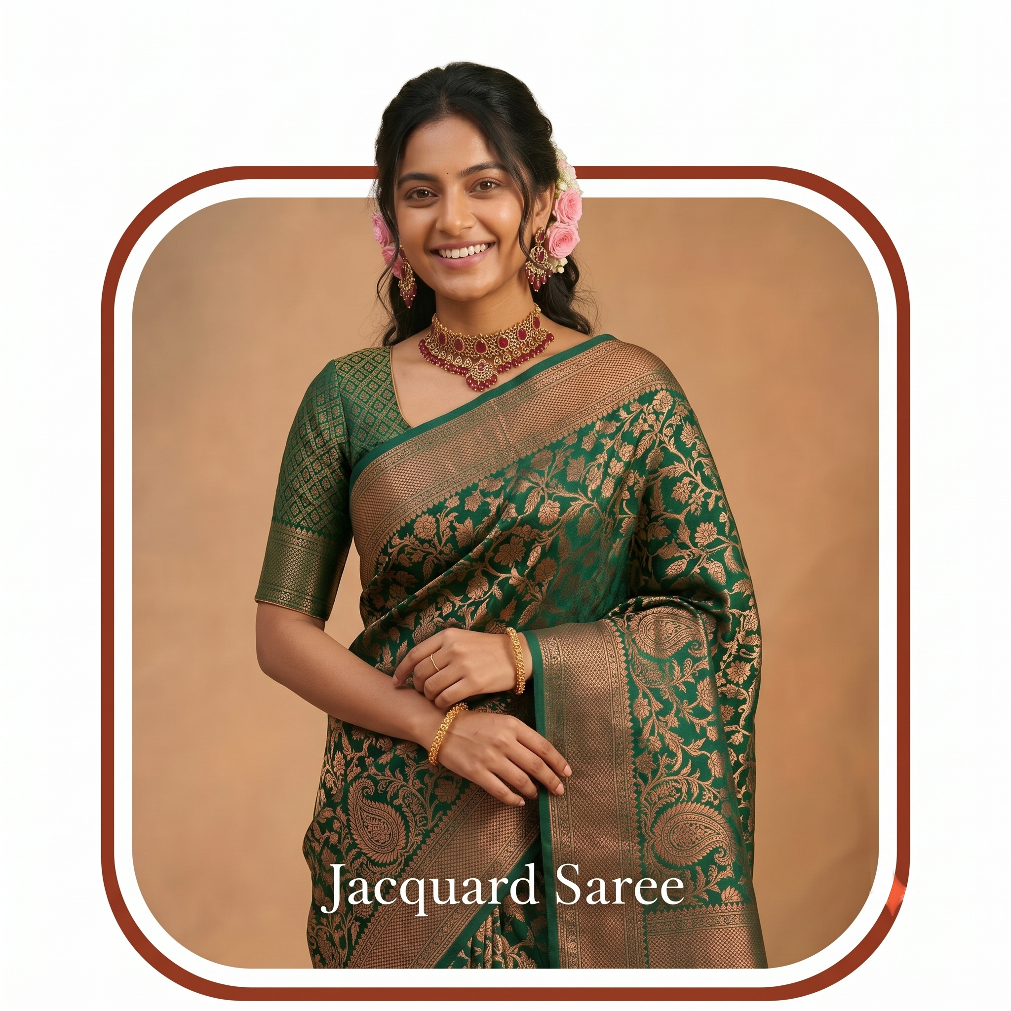 Jacquard saree